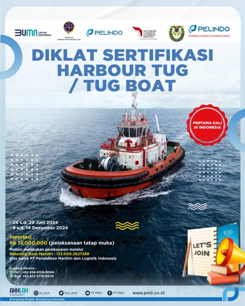 Diklat Sertifikasi Harbour Tug/ Tug Boat