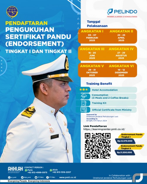 Pelatihan Penyegaran dalam rangka Pengukuhan (Endorsement) Sertifikat Pandu Tingkat I Angkatan II Tahun 2025